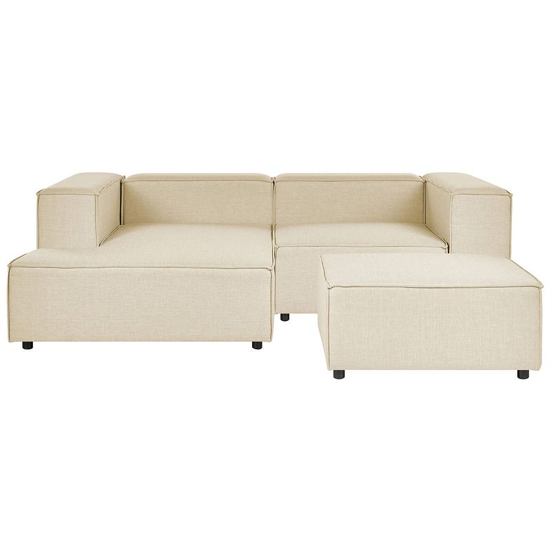 Foto van Beliani aprica - modulaire sofa-beige-linnen