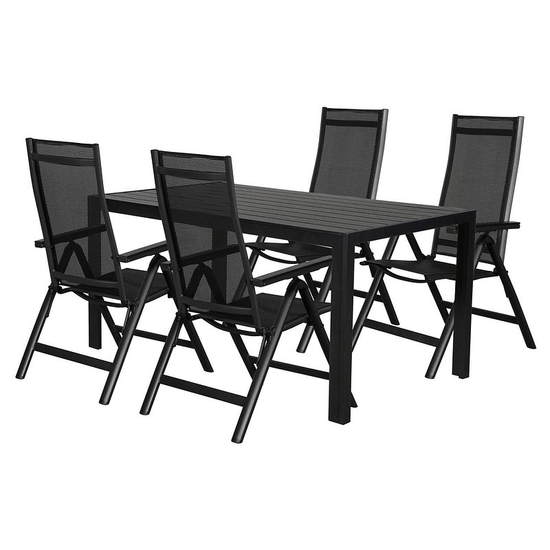 Foto van Cult tuinmeubelset 1 tafel met 4 stoelen.