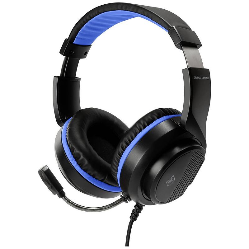 Foto van Deltaco gaming gam-127 on ear headset kabel gamen stereo zwart