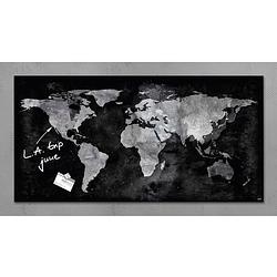 Foto van Glasmagneetbord sigel artverum 910x460x15mm wereldkaart