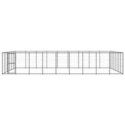 Foto van The living store hondenkennel - gepoedercoat staal - 990x660x180 cm - draadgaas