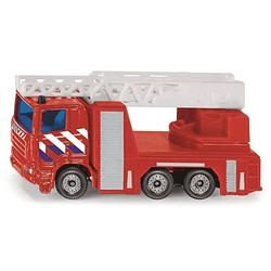 Foto van Siku scania r380 brandweer ladderwagen 8,4 cm staal rood (1014)