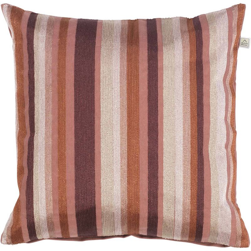 Foto van Dutch decor erik - sierkussen mahonie multi 45x45 cm - bruin - rood