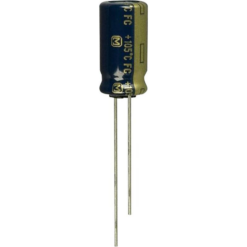 Foto van Panasonic eeu-fc1j101l elektrolytische condensator radiaal bedraad 3.5 mm 100 µf 63 v 20 % (ø) 8 mm 1 stuk(s)