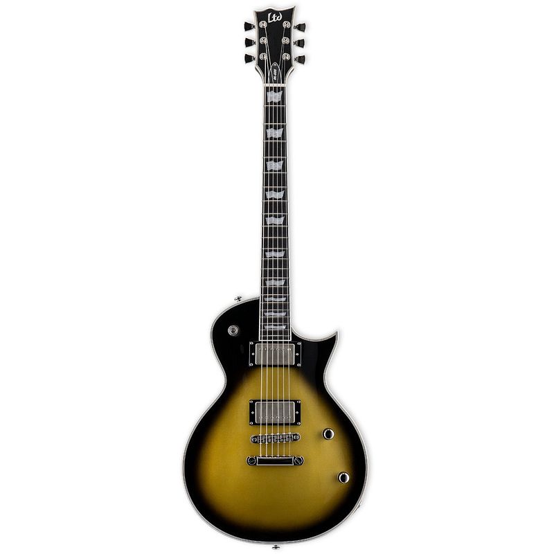 Foto van Esp ltd bk-600 vintage silver sunburst bill kelliher signature elektrische gitaar met koffer