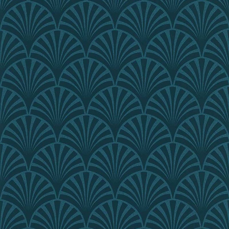 Foto van Couleurs & matières behang 20'ss pattern artdeco blauw