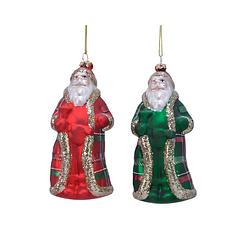 Foto van Kerstman glas ruit l7b7h15 cm assorti