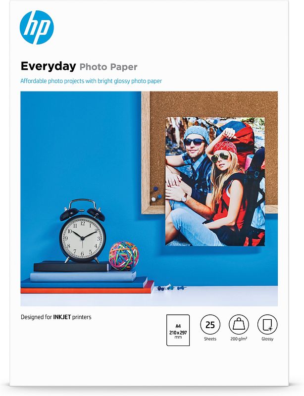 Foto van Hp every day photogloss a4paper 25s zwart