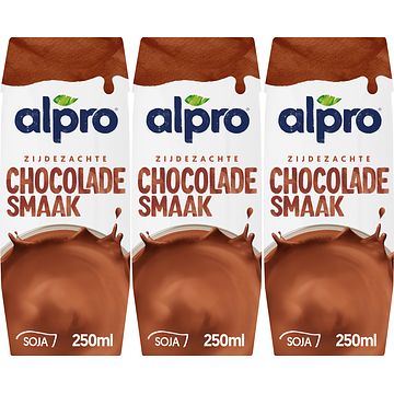 Foto van Alpro sojadrink chocolade smaak houdbaar 3 x 250ml bij jumbo