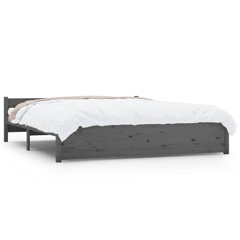 Foto van The living store houten bedframe - bedframes - 160 x 200 cm - hoogwaardig massief grenenhout - stabiel en comfortabel