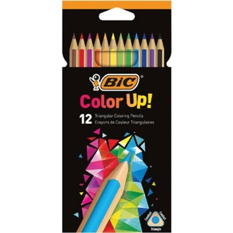 Foto van Bic kleurpotloden color up, ophangdoos met 12 stuks in geassorteerde kleuren