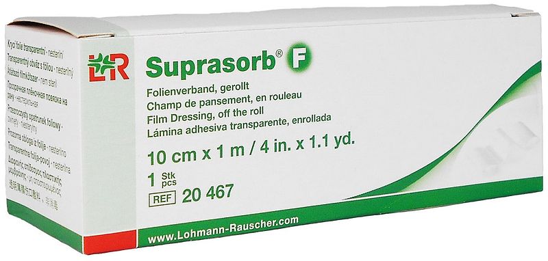 Foto van Lohmann & rauscher suprasorb f folieverband non-steriel 10cm x 1m