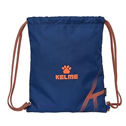 Foto van Rugtas met koordjes kelme navy blue oranje marineblauw (35 x 40 x 1 cm)