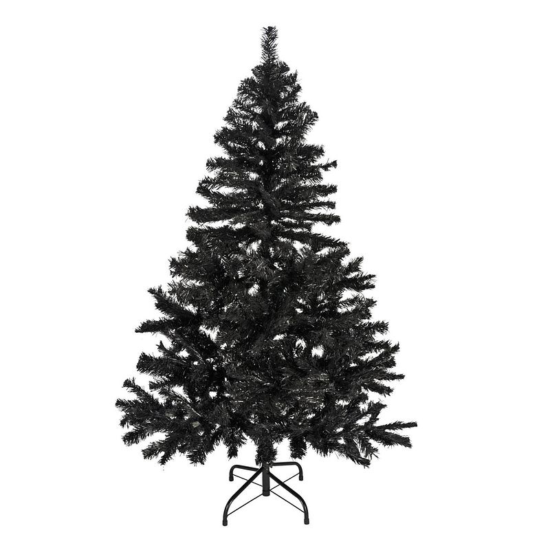 Foto van Tweedekans kunst kerstboom/kunstboom zwart 150 cm - kunstkerstboom