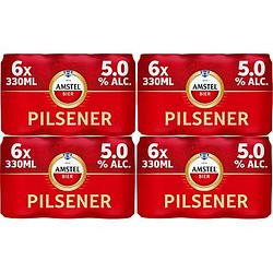 Foto van Amstel pilsener blik 4 x 6 x 330ml bij jumbo