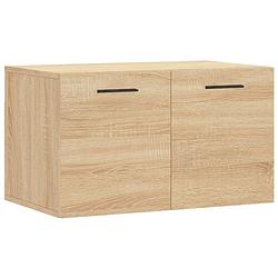 Foto van The living store wandkast sonoma eiken - zwevende kast - 60x36.5x35 cm - duurzaam hout