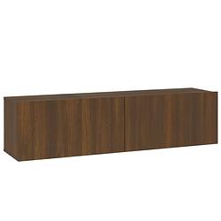 Foto van The living store tv-meubel - bruineiken - 120 x 30 x 30 cm - bewerkt hout