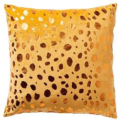 Foto van Dutch decor - tino - sierkussen velvet 45x45 cm golden glow - geel