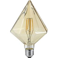 Foto van Led lamp - filament - trion krolin - e27 fitting - 4w - warm wit 2700k - amber - aluminium