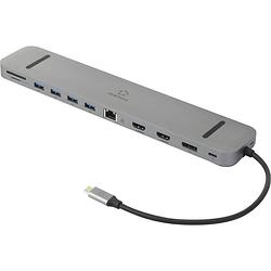 Foto van Renkforce rf-4533888 usb-c laptopdockingstation geschikt voor merk: universeel, apple macbook incl. laadfunctie