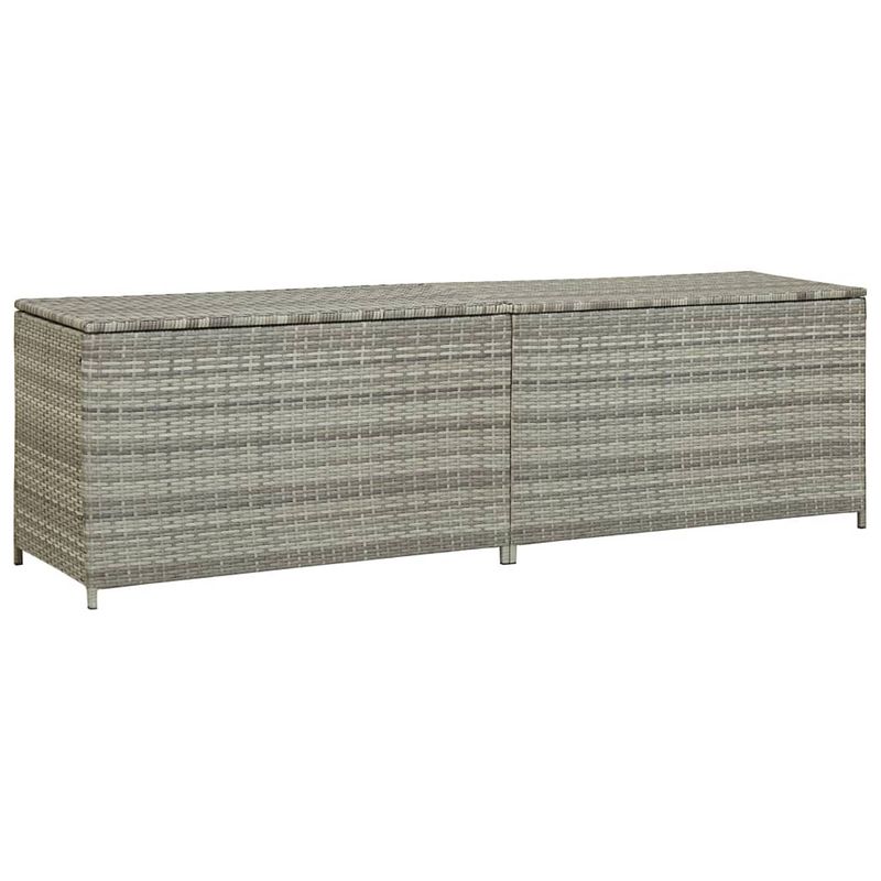 Foto van Vidaxl tuinbox 200x50x60 cm poly rattan grijs