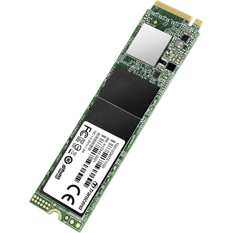 Foto van Transcend 110s ts512gmte110s nvme/pcie m.2 ssd 2280 harde schijf 512 gb m.2 nvme pcie 3.0 x4