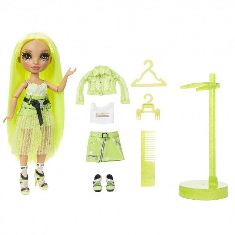 Foto van Rainbow high fashion doll - karma nichols neon - modepop