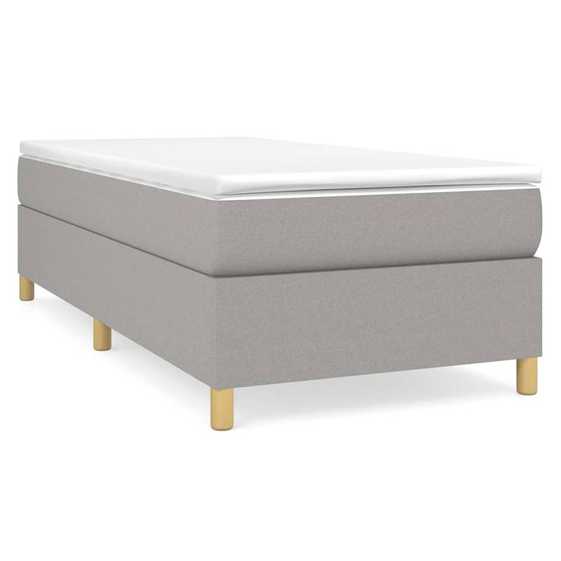 Foto van The living store boxspringbed - - bedframe 203x100x35 cm - matras 100x200x20 cm - topmatras 100x200x5 cm