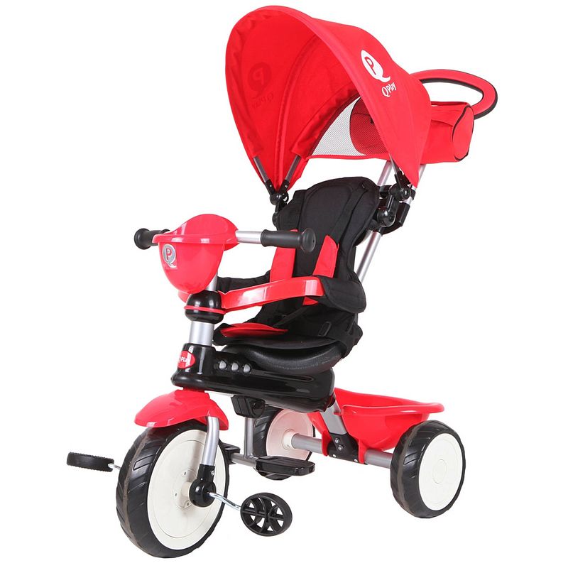 Foto van Qplay driewieler comfort 4-in-1 junior staal rood/zwart