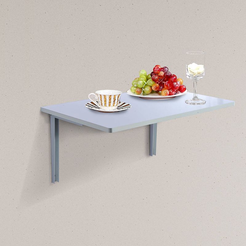 Foto van Wandtafel - klaptafel - wandklaptafel - eetkamertafel - wandmontage - 60x40x1,5 cm - wit