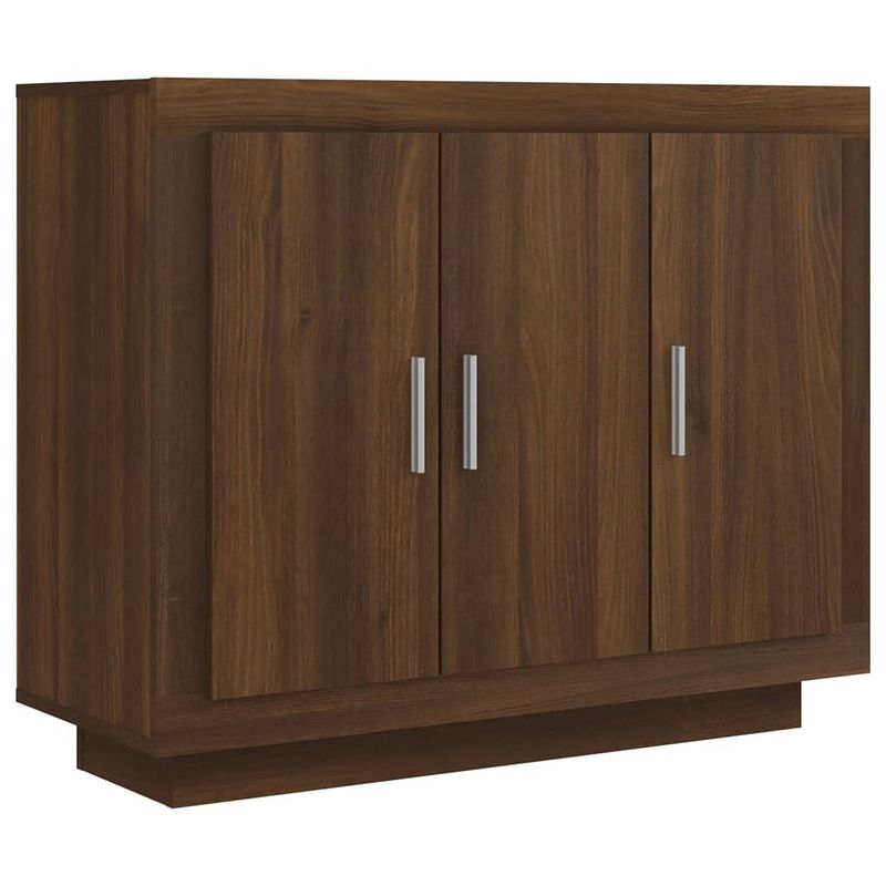 Foto van Vidaxl dressoir 92x35x75 cm bewerkt hout bruineikenkleurig