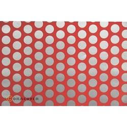 Foto van Oracover 41-021-091-010 strijkfolie fun 1 (l x b) 10 m x 60 cm rood, zilver