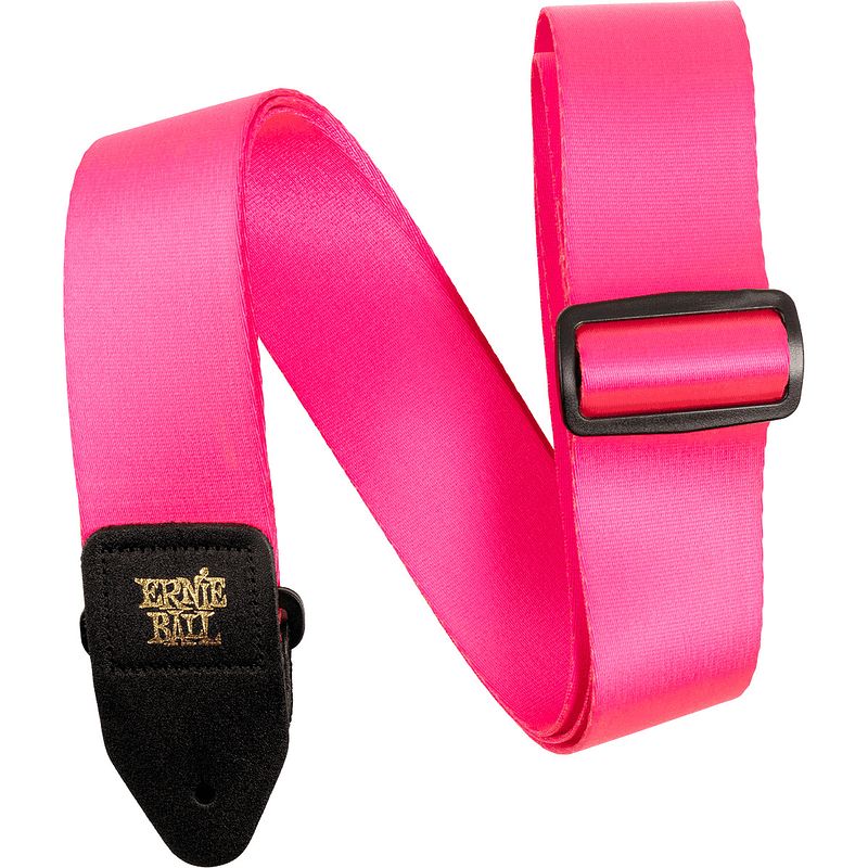 Foto van Ernie ball classic jacquard strap 5321 neon pink gitaarband