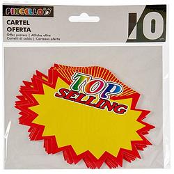 Foto van Pincello promotiestickers top 10 x 14 cm papier geel 10 stuks