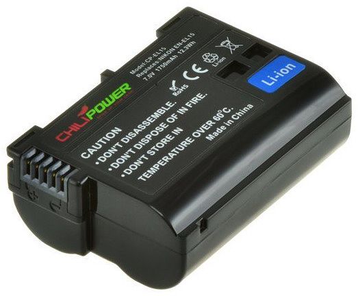 Foto van Chilipower en-el15 accu voor nikon - 1750mah