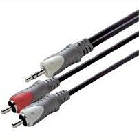 Foto van Scanpart aansluitkabel 3.5 s(m)-2tulp(m) 1,5m mini jack kabel