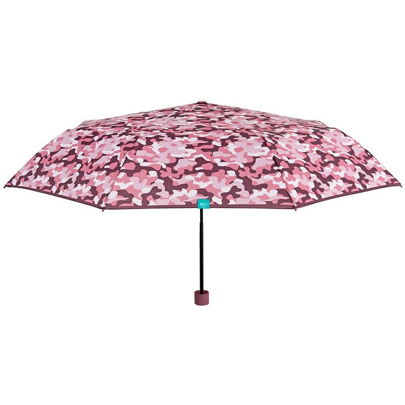 Foto van Perletti paraplu camouflage dames 97 cm microvezel roze