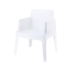 Foto van Vdg siesta box stapelbare stoel - wit