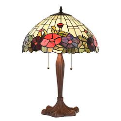 Foto van Haes deco - tiffany tafellamp ø 42x60 cm fitting e27 / lamp max 2x60w