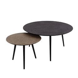 Foto van Anli style salontafel set/2 rond metallic