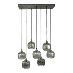 Foto van Industriële hanglamp kenza glas 7-lichts