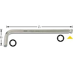 Foto van Hazet hazet 2105lg-12 inbus haakse schroevendraaier 12 mm