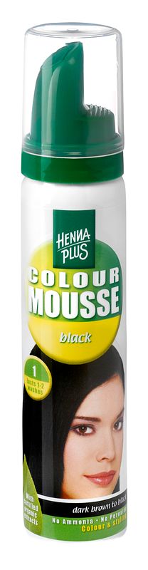 Foto van Hennaplus colour mousse 01 zwart