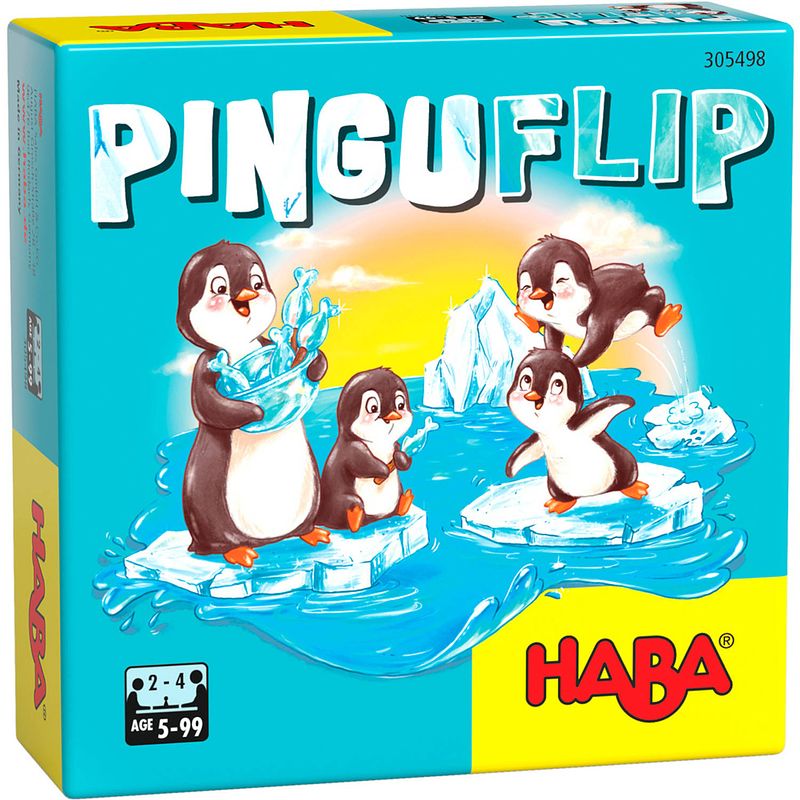 Foto van Haba gezelschapsspel pinguflip junior karton/hout 33-delig (nl)