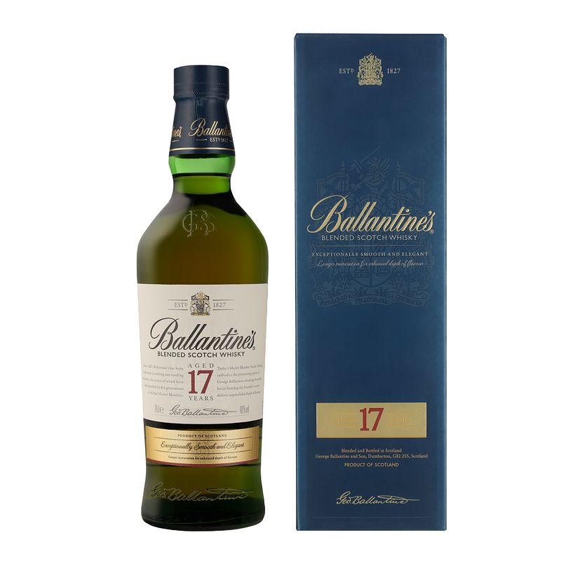 Foto van Ballantine'ss 17 years 70cl whisky + giftbox