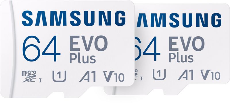 Foto van Samsung evo plus microsdxc 64gb - duo pack