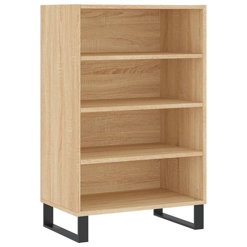 Foto van Vidaxl hoge kast 57x35x90 cm bewerkt hout sonoma eikenkleurig