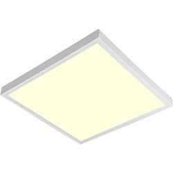 Foto van Led paneel - aigi clena - 60x60 warm wit 3000k - 40w opbouw vierkant - mat wit - flikkervrij