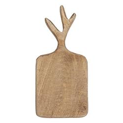 Foto van Haes deco - decoratieve snijplank - 30x14x2 cm - hout - bruin - borrelplank, tapasplank, serveerplank