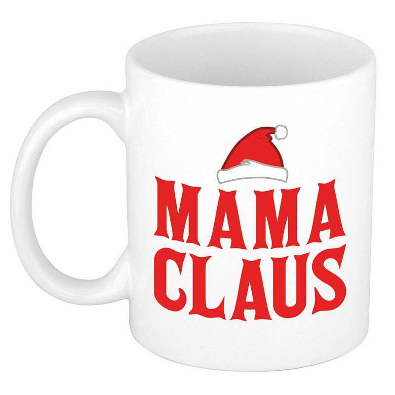 Foto van Mama claus koffiemok / theebeker kerst cadeau mama 300 ml - bekers